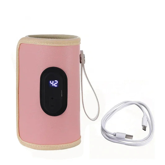 USB Baby Milk Bottle PU Thermal Bag Travel Stroller Insulated Baby Nursing Bottle Heater Newborn Infant Portable Feeding Warmers