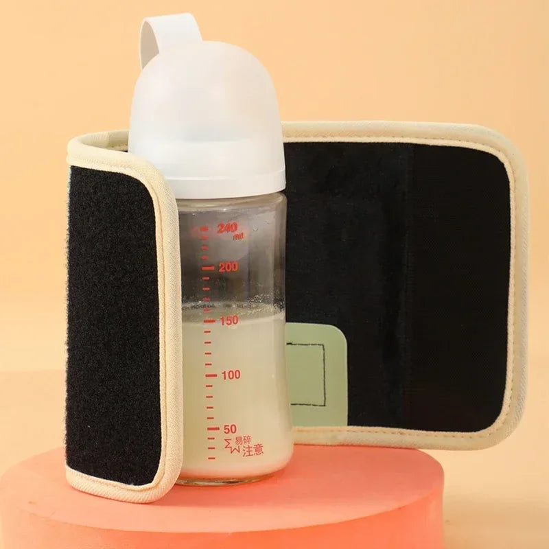 USB Baby Milk Bottle PU Thermal Bag Travel Stroller Insulated Baby Nursing Bottle Heater Newborn Infant Portable Feeding Warmers